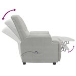 vidaXL Fauteuil inclinable Gris clair Similicuir daim