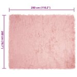vidaXL Tapis en Peau de Mouton Synthétique Rose 200 x 280 cm Polyester
