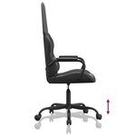 vidaXL Chaise de jeu Noir et gris Similicuir