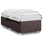 vidaXL Cadre de lit Marron foncé 90x200 cm Tissu