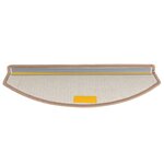 vidaXL Tapis d'escalier 10 pièces 65 x 24 x 4 cm Marron clair Demi-rond Grand