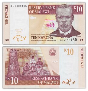 Billet de Collection 10 Kwacha 2004 Malawi - Neuf - P51