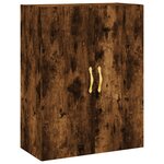 vidaXL Armoire murale chêne fumé 69 5x34x90 cm