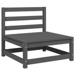 vidaXL Salon de jardin 2 Pièces gris bois de pin massif