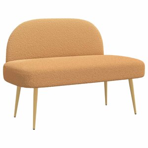vidaXL Banc rembourré avec dossier Beige 110 x 60 x 76 cm Bouclé
