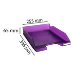 Corbeille À Courrier Combo Midi Translucide Grainé Linicolor - Violet - X 6 - Exacompta