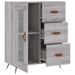 vidaXL Buffet sonoma gris 69 5x34x90 cm bois d'ingénierie