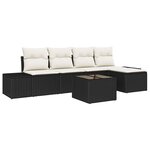 vidaXL Ensemble de canapé de jardin avec coussin 6 Pièces Marron et Crème