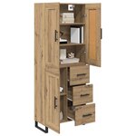 vidaXL Haut Armoire avec tiroir Chêne artisanal 69 5 x 34 x 180 cm