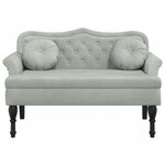 vidaXL Banc avec coussins Gris clair 120 5 x 65 x 75 cm Velours
