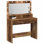 vidaXL Table de Toilette avec étagère Bois ancien 100 x 41 x 135 cm