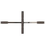 vidaXL Pied de table à manger en forme d'araignée noir 150 x 78 x (72-73) cm en acier