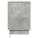 vidaXL Tables de chevet avec lumières LED 2 Pièces Gris béton 39x34 5x50 cm
