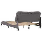 vidaXL Cadre de lit sans matelas gris 140x190 cm similicuir