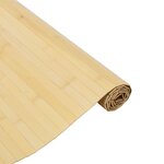 vidaXL Tapis rectangulaire naturel clair 80x500 cm bambou