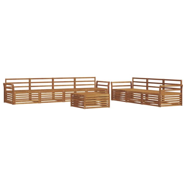vidaXL Ensemble de canapés d'extérieur 8 Pièces Naturel