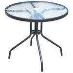 vidaXL Mobilier de salle à manger d'extérieur 5 Pièces Acier Noir