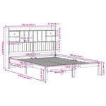 vidaXL Lit bibliothèque sans matelas blanc 140x190 cm bois pin massif