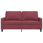 vidaXL Canapé à 2 places Rouge bordeaux 140 cm Tissu