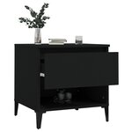 vidaXL Table d'appoint Noir 50x46x50 cm Bois d’ingénierie