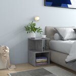 vidaXL Tables de chevet 2 Pièces gris béton 35x35x55 cm bois d'ingénierie