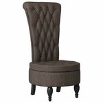 vidaXL Fauteuil à pantoufle Gris foncé 56 5 x 70 x 110 cm Simili daim