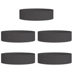 vidaXL Pots en plastique noir Noir Plastique Grand Durable