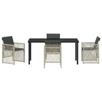 vidaXL Ensemble de salle à manger pour jardin 5 Pièces Gris clair