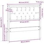 vidaXL Tête de lit Autre Blanc et gris clair 90 cm Bois massif en pin