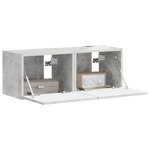 vidaXL Meuble TV mural 2 Pièces Béton 60 x 31 x 29.5 cm Bois d'ingénierie