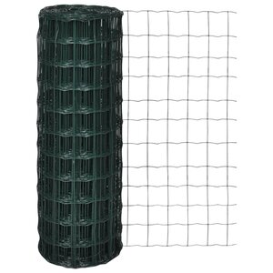 vidaXL Clôture euro Acier 25 x 1 5 m Vert