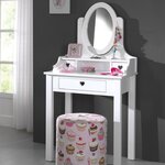 Vipack Coiffeuse enfant Amori avec miroir Bois Blanc