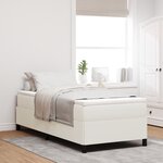 vidaXL Cadre de lit Crème 90x200 cm Tissu Côtelé