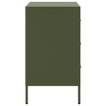 vidaXL Table de chevet vert olive 36x39x68 cm acier