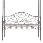 vidaXL Banc de jardin 122 cm Fer Marron antique