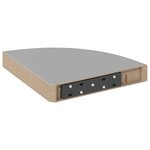 vidaXL Étagères d'angle flottantes 4 Pièces gris 25x25x3 8 cm MDF