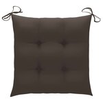 vidaXL Mobilier à dîner d'extérieur pliable avec coussin 3 Pièces Teck