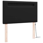 vidaXL Tête de lit LED Noir 90 cm Cuir synthétique
