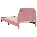 vidaXL Cadre de lit pour enfants avec tête de lit Rose 90 x 200 cm
