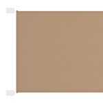 vidaXL Auvent vertical Taupe 140x800 cm Tissu oxford