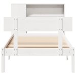 vidaXL Lit bibliothèque sans matelas blanc 75x190cm bois de pin massif