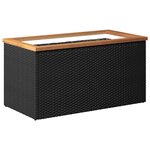 vidaXL Jardinière noir 80x40x40 cm résine tressée