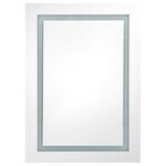 vidaXL Armoire de salle de bain à miroir LED Blanc brillant 50x13x70cm