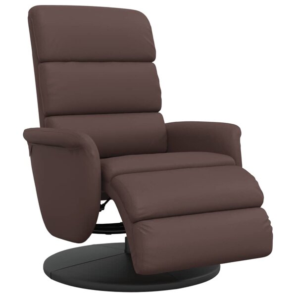 vidaXL Fauteuil inclinable avec repose-pieds marron similicuir