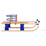 Vidaxl traîneau pliable en bois avec dossier 119 cm