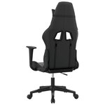 vidaXL Chaise de jeu de massage Noir et gris Similicuir