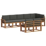 vidaXL Ensemble de canapés d'extérieur 8 pc Naturel et Anthracite
