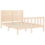 vidaXL Cadre de lit avec tête de lit 140x190 cm bois massif