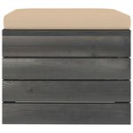 vidaXL Salon palette de jardin 6 Pièces avec coussins Bois de pin massif