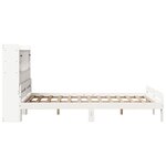 vidaXL Lit bibliothèque sans matelas blanc 160x200 cm bois pin massif